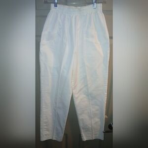 Jessica Scott Women's size 8 White Elastic Waist Pants